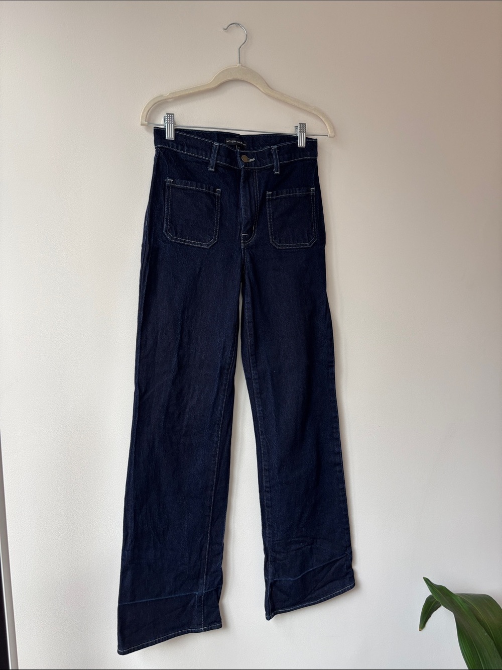Good American Dark Blue Wide Leg Jeans - Picture 3 of 12